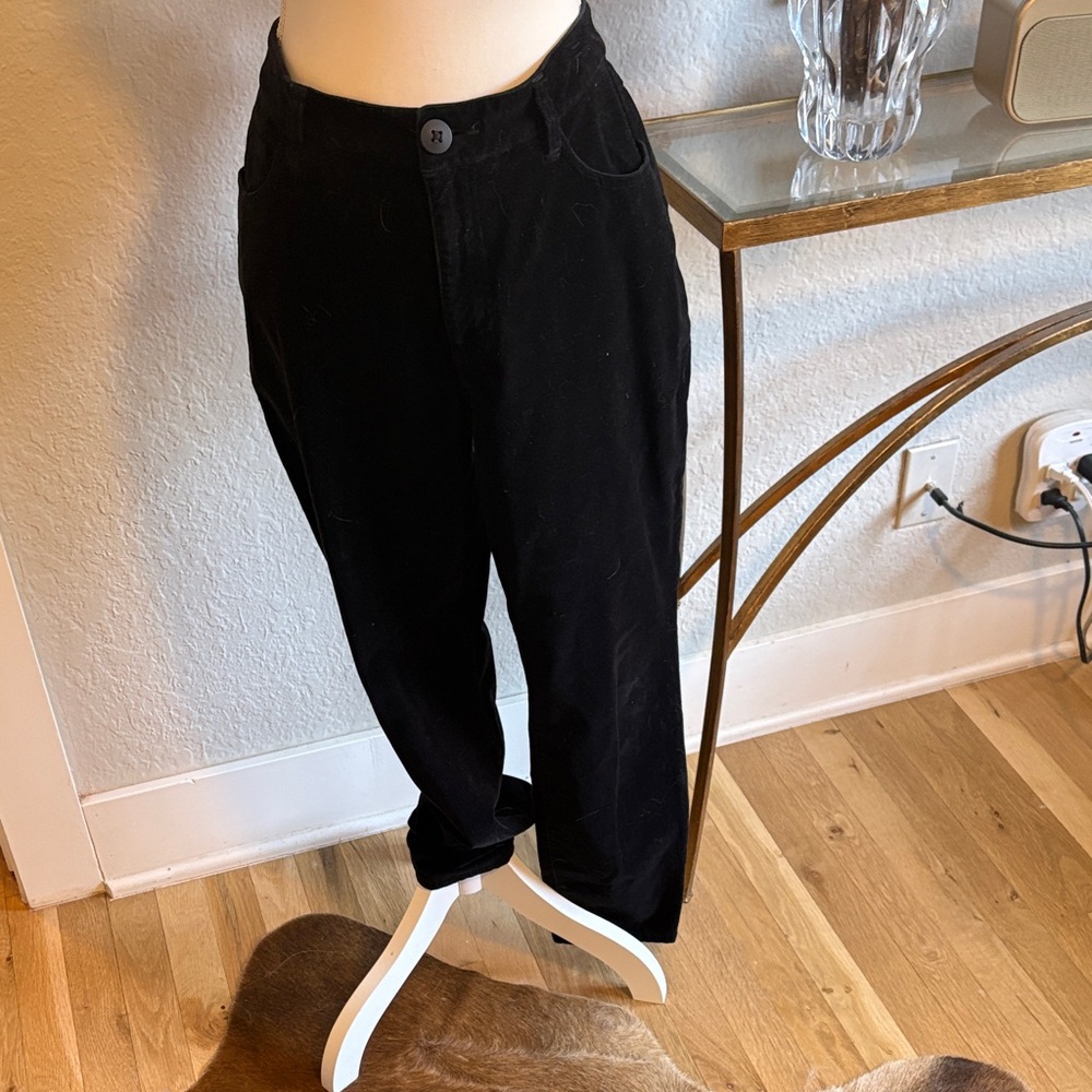 CAbi black velvet jeans size 14